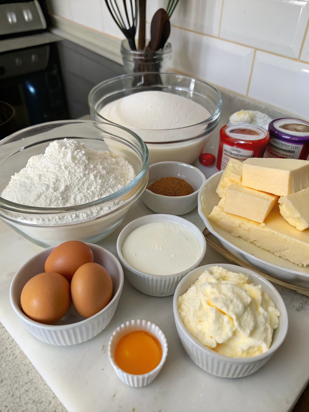 New York Cheesecake ingredients