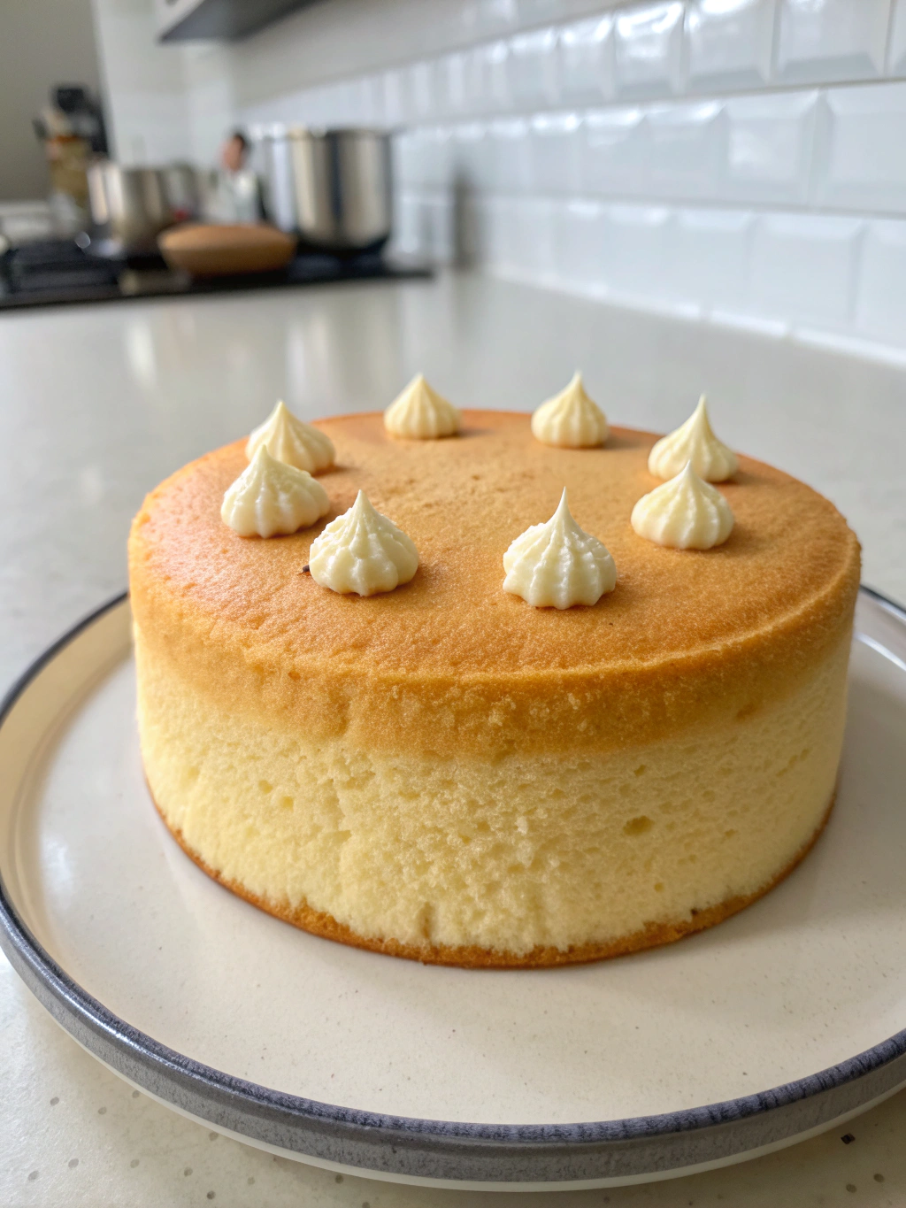 vanilla sponge cake without oven preparing steps