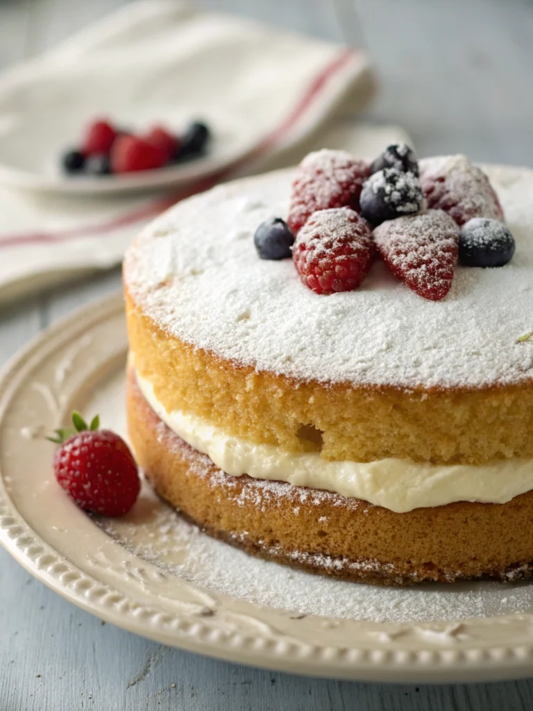 Vanilla Sponge Cake Without Oven