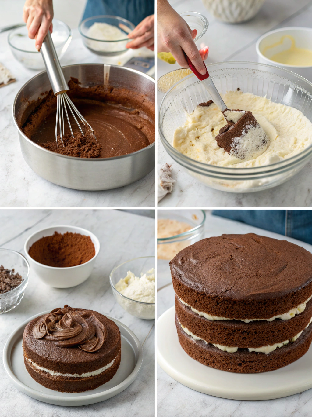 easy chocolate cake recipe preparing steps
